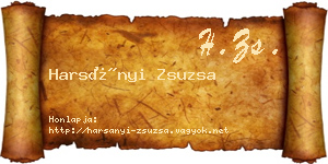 Harsányi Zsuzsa névjegykártya